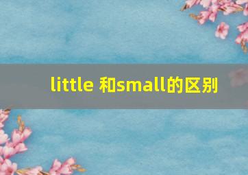 little 和small的区别